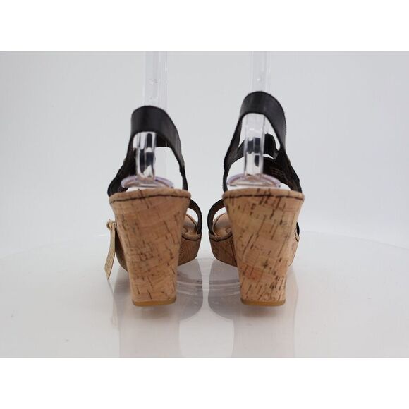 Born Lenore Platform Wedge Sandals Womens Size 10 M Black Leather Buckle Shoes - Picture 5 of 12